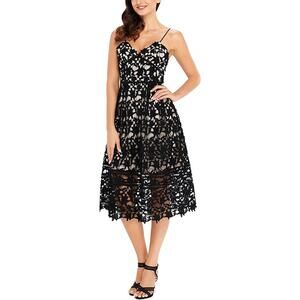 Black lace midi dress size small NWOT